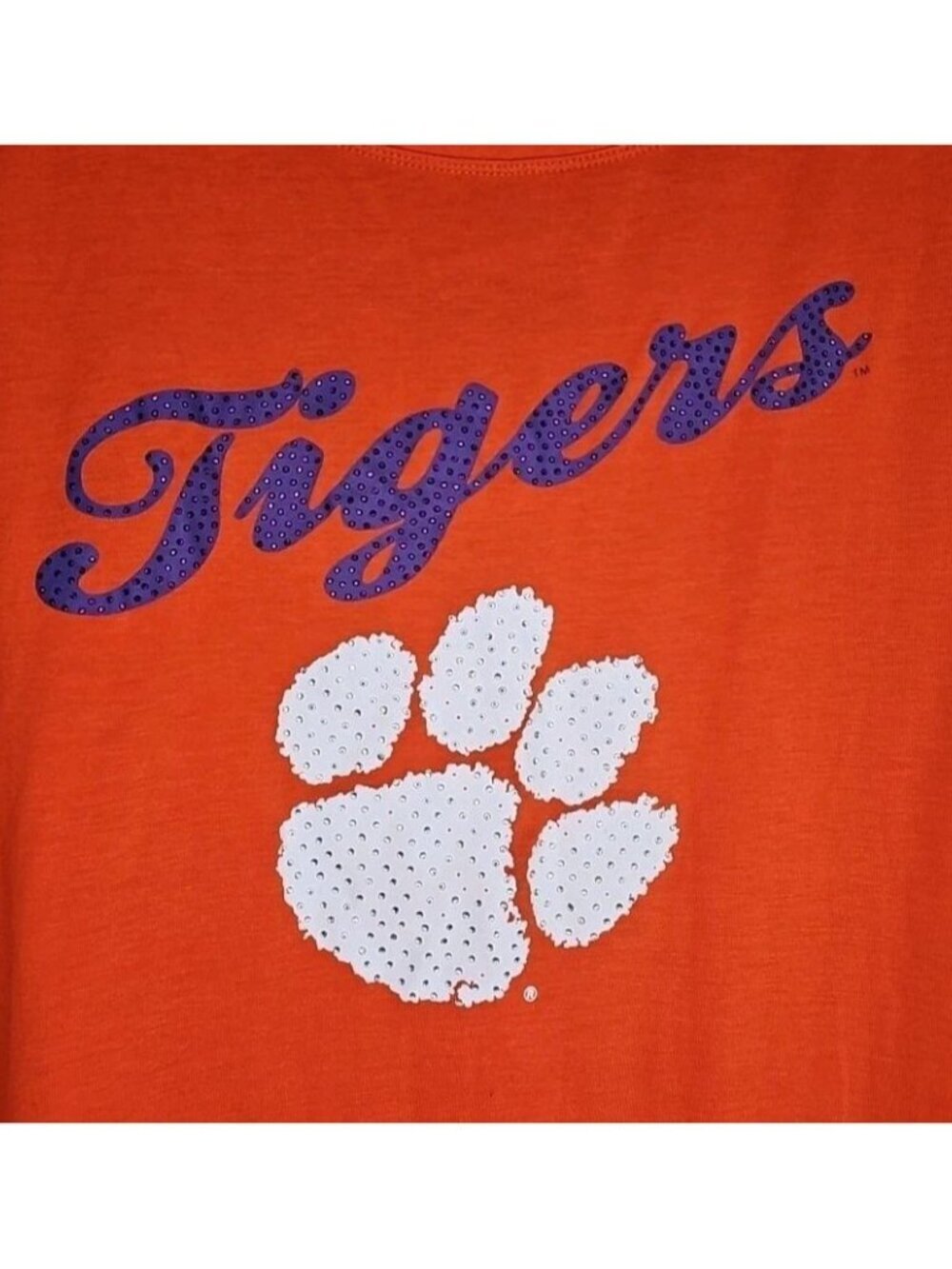 Colosseum Women's Plus Size 2X Clemson Tigers Rhinestone Bling Paw - Picture 6 of 8